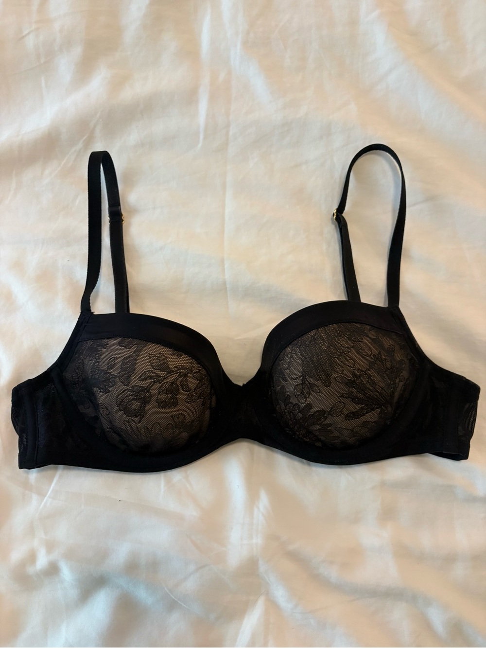 Soma Black Floral Lace Underwire Bra